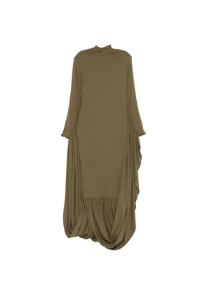 JEAN-LOUIS SABAJI long sleeve ruffled maxi dress - Green