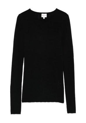 HERSKIND crew-neck knitted long-sleeved T-shirt - Black