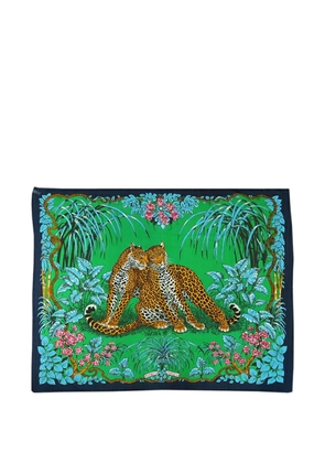 Hermès Pre-Owned 2000-2010 Jungle Love Cotton Pareo Scarf scarves - Green