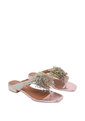Kurt Geiger London metal pompom T-bar sandals - Silver