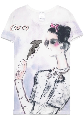 CHANEL Pre-Owned 2010s Short Sleeve T-shirt Top - Blue