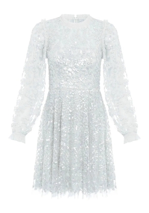 Needle & Thread Seren sequin-embellished floral dress - Blue