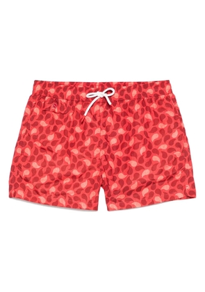 Kiton printed swim shorts - Red