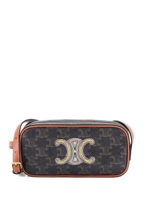 Celine Pre-Owned Cuir Triomphe Camera Shoulder Bag Triomphe Coated Canvas with Leather Small crossbody bag - Brown