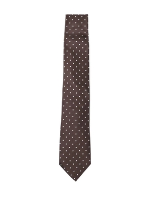 TOM FORD silk polka-dot tie - Brown