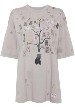 JNBY bear printed short sleeved t-shirt - Grey