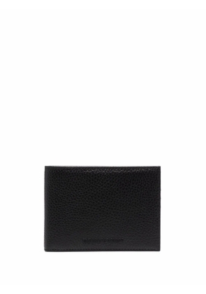 Emporio Armani pebbled bi-fold wallet - Black