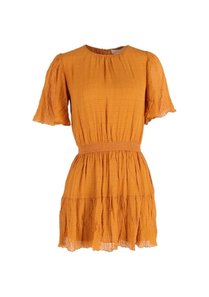 Vanessa Bruno seersucker gathered mini dress - Orange