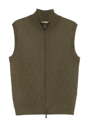 BOMPARD diamond-pattern vest - Green