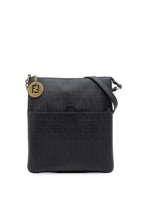 Fendi Pre-Owned 2000-2010 Zucchino Coated Canvas Charm Zip crossbody bag - Black