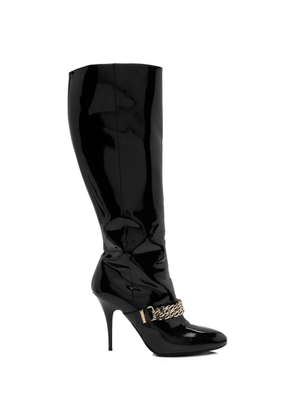 Burberry Pre-Owned Chain knee-high boots - Black