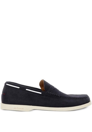 Kiton stitching-detail almond-toe loafers - Blue