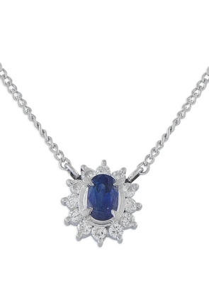 LB Exclusive diamond sapphire necklace - Silver