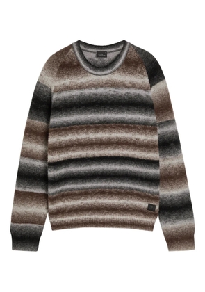 PS Paul Smith striped round-neck sweater - Brown