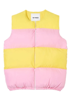 Sunnei striped gilet - Yellow