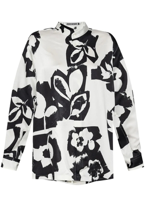 Issey Miyake floral-print shirt - Black