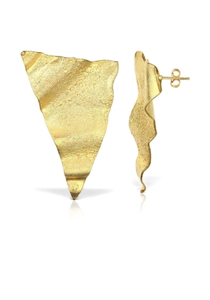 OBSIDIAN textured earrings - Gold