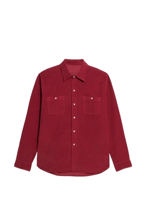 Fortela Work patch-pocket corduroy shirt - Red