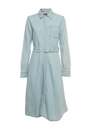 Polo Ralph Lauren Vintage belted button-fastening midi dress - Blue