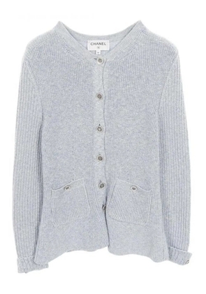 CHANEL Pre-Owned ribbed buttoned cardigan - Grey