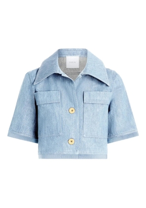 Patou short-sleeves cropped jacket - Blue