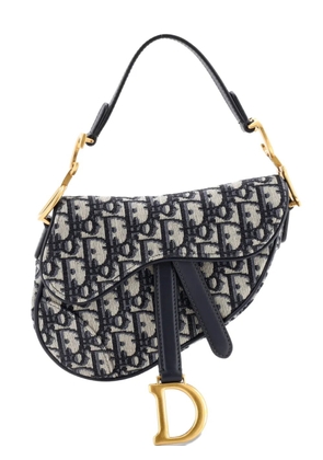Christian Dior Pre-Owned Saddle Handbag Oblique Canvas Mini shoulder bag - Blue
