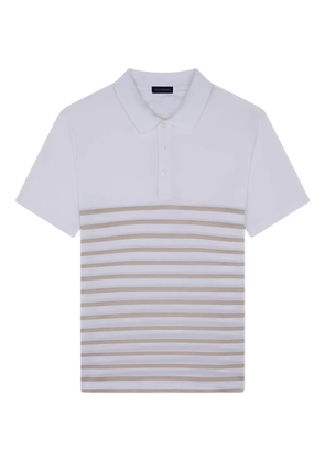 Paul & Shark striped knitted polo shirt - White