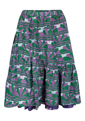 Marc Jacobs Vintage ruffled printed midi skirt - Green