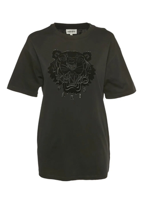 Kenzo Pre-Owned lion-appliqué T-shirt - Black