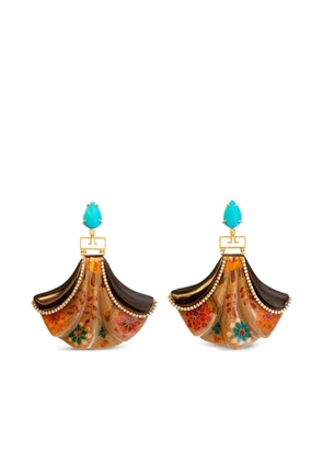 SILVIA FURMANOVICH 18K yellow gold Flower multi-stone earrings