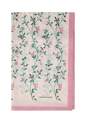 Longchamp floral-print scarf - Pink