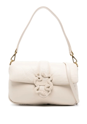 Just Cavalli snake-buckle shoulder bag - Neutrals