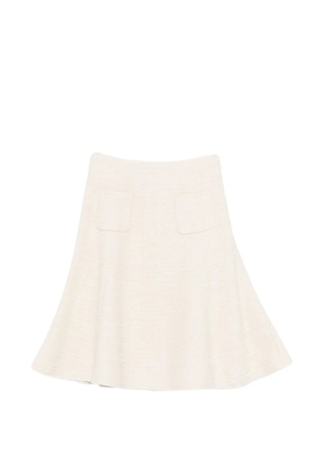 Nº21 patch pocket woven midi skirt - Neutrals