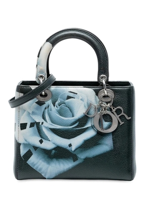 Christian Dior Pre-Owned 2014 Medium Deerskin Floral Print Lady Dior satchel - Green