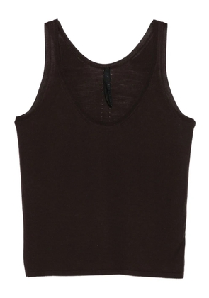 Petar Petrov scoop-neck merino-wool tank top - Brown