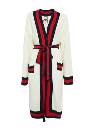 Gucci Pre-Owned belted long cardigan - White