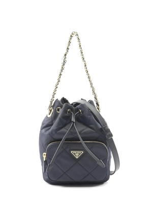 Prada Pre-Owned 2010s Duet quilted bucket bag - Blue
