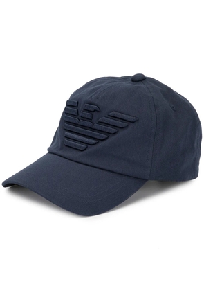 Emporio Armani logo embroidered baseball cap - Blue