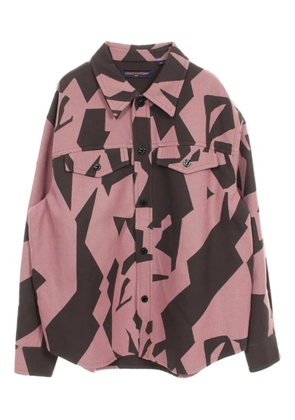 Louis Vuitton Pre-Owned 2010 geometric-pattern shirt - Orange