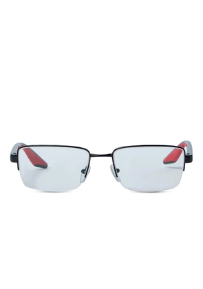 Prada Linea Rossa semi-rimless rectangle-frame glasses - Black