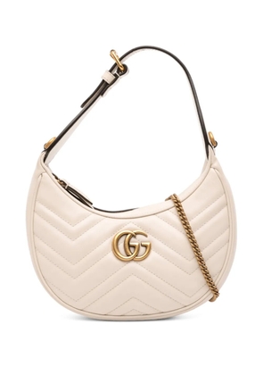 Gucci Pre-Owned 2016-2025 Mini GG Marmont Half Moon Bag satchel - White