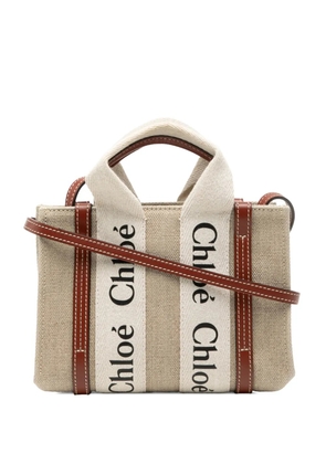 Chloé Pre-Owned 2010-2025 Mini Canvas Woody satchel - Brown