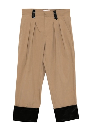 Ports V Luxe contrast trousers - Brown