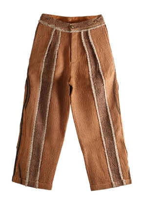 COMMUNS textured stripe trousers - Brown