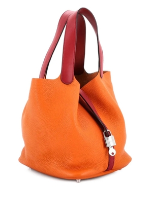 Hermès Pre-Owned Bicolor Picotin Lock Bag Clemence with Swift MM bucket bag - Orange