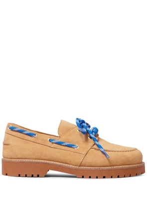 Claudie Pierlot lace-up fastening boat shoes - Neutrals