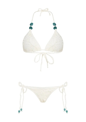 Brigitte lace-detailing bikini - Neutrals