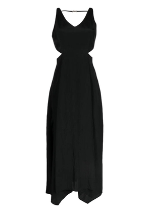 Juun.J open-side V-neck dress - Black