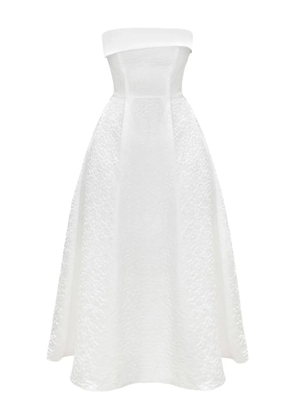 POST MERIDIEM jacquard midi dress - White