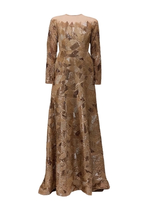 THA SEEN sequin-embellishment maxi dress - Gold